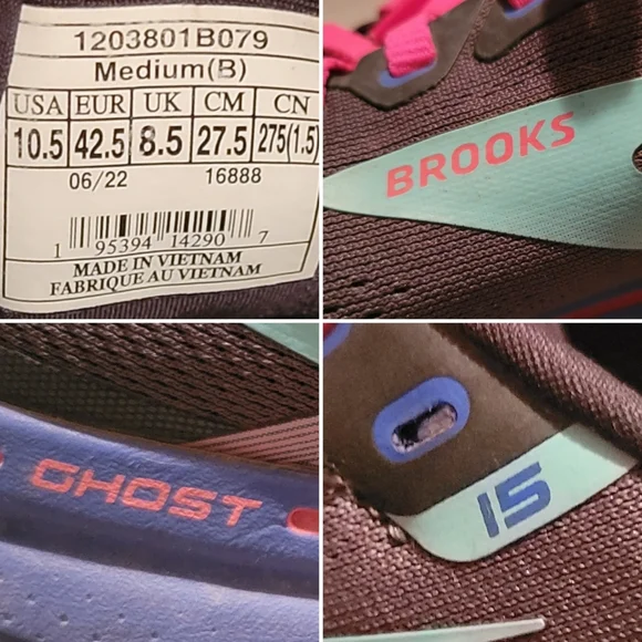 Brooks Ghost 15 Black Aruba Women's US 10.5 EU 42.5 - Picture 16 of 16